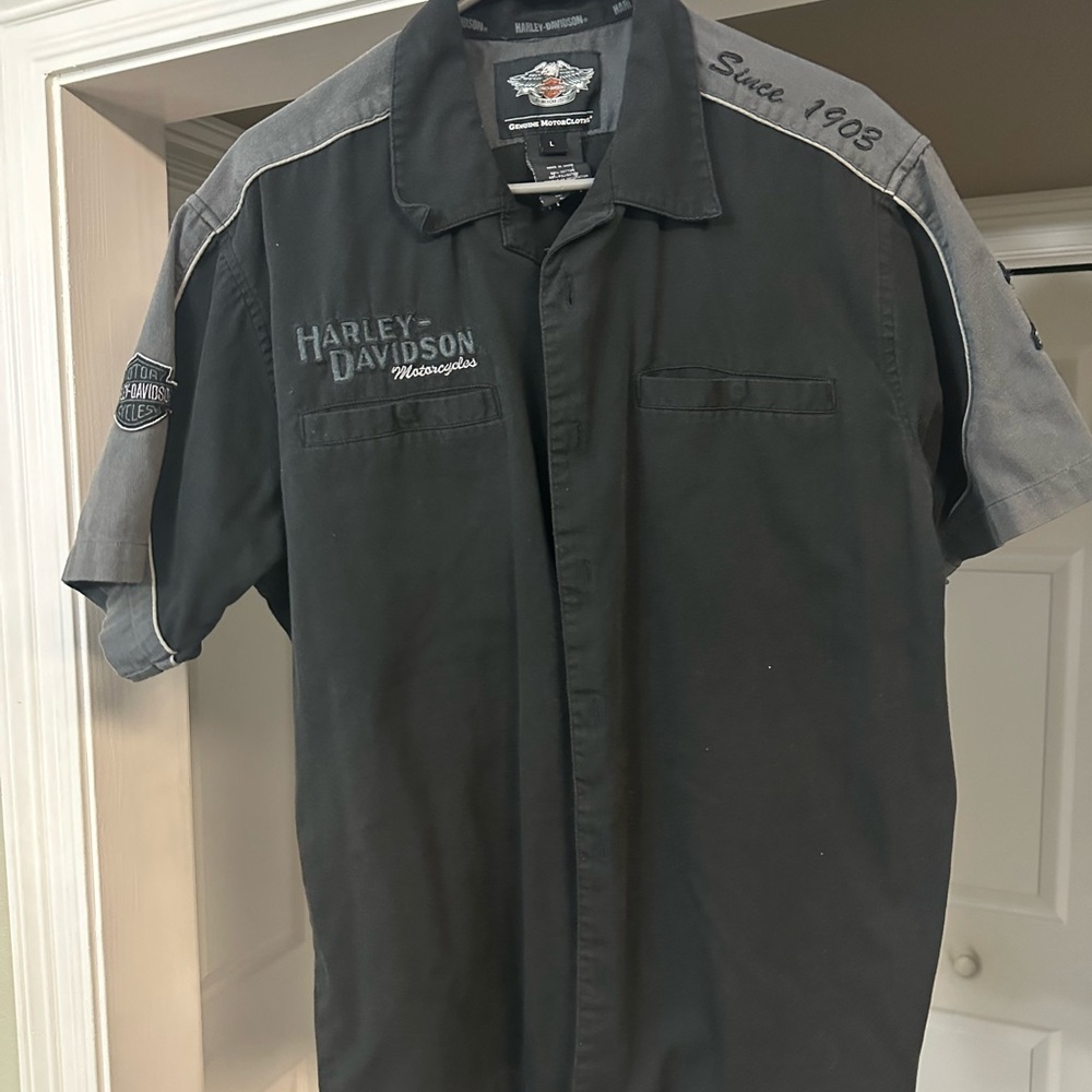 Harley Davidson Garage Mechanic Shirt Large